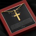 Load image into Gallery viewer, Prosonalized Promise Cross Necklace with Snake Chain
