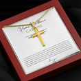 Load image into Gallery viewer, Prosonalized Promise Cross Necklace with Snake Chain
