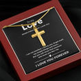 Load image into Gallery viewer, To My Love Artisan Cross Necklace with Snake Chain
