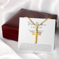 Load image into Gallery viewer, Prosonalized Promise Cross Necklace with Snake Chain
