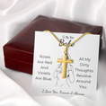 Load image into Gallery viewer, To My Hot Babe Artisan Cross Necklace with Snake Chain
