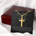 Load image into Gallery viewer, Prosonalized Promise Cross Necklace with Snake Chain
