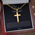 Load image into Gallery viewer, Promise Cross Necklace with Snake Chain
