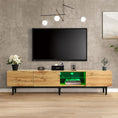 Load image into Gallery viewer, Modern TV Stand with 4 Cabinets& Open Shelves, Color-matching Media
