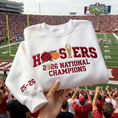 Load image into Gallery viewer, Embroidered Hoosiers Champs Sweatshirt: Rose & Peach Bowl 25/26 Quarter-Zip Sweatshirt, Hoodie Sweatshirt T-Shirt
