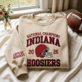 Load image into Gallery viewer, Embroidered Hoosiers Champs 25/26 Quarter-Zip Sweatshirt, Hoodie Sweatshirt T-Shirt
