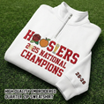 Load image into Gallery viewer, Embroidered Hoosiers Champs Sweatshirt: Rose & Peach Bowl 2025 National Champions Quarter-Zip Sweatshirt, Hoodie Sweatshirt T-Shirt
